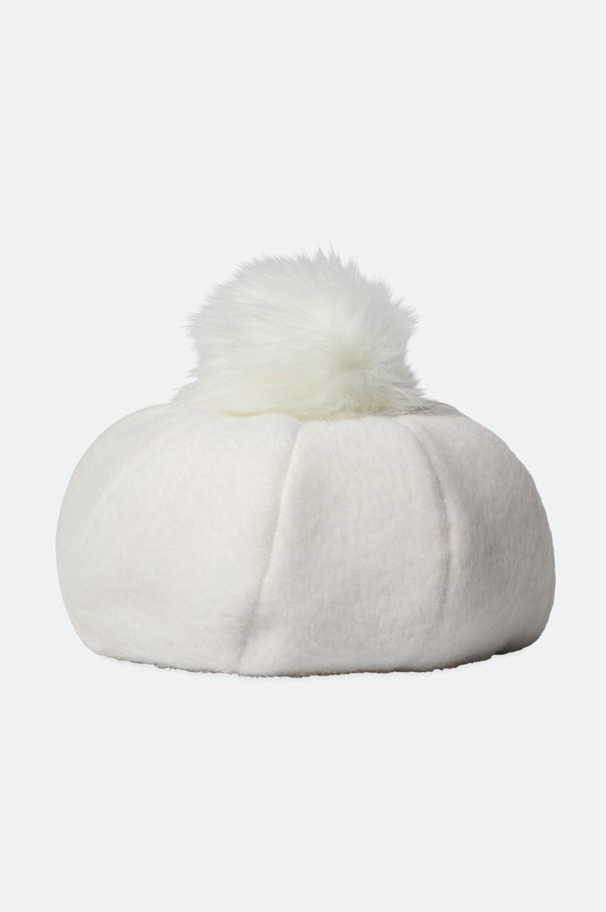 Boinas Brixton Natalie Oversized Pom Feminino Branco | VGJQL-6398