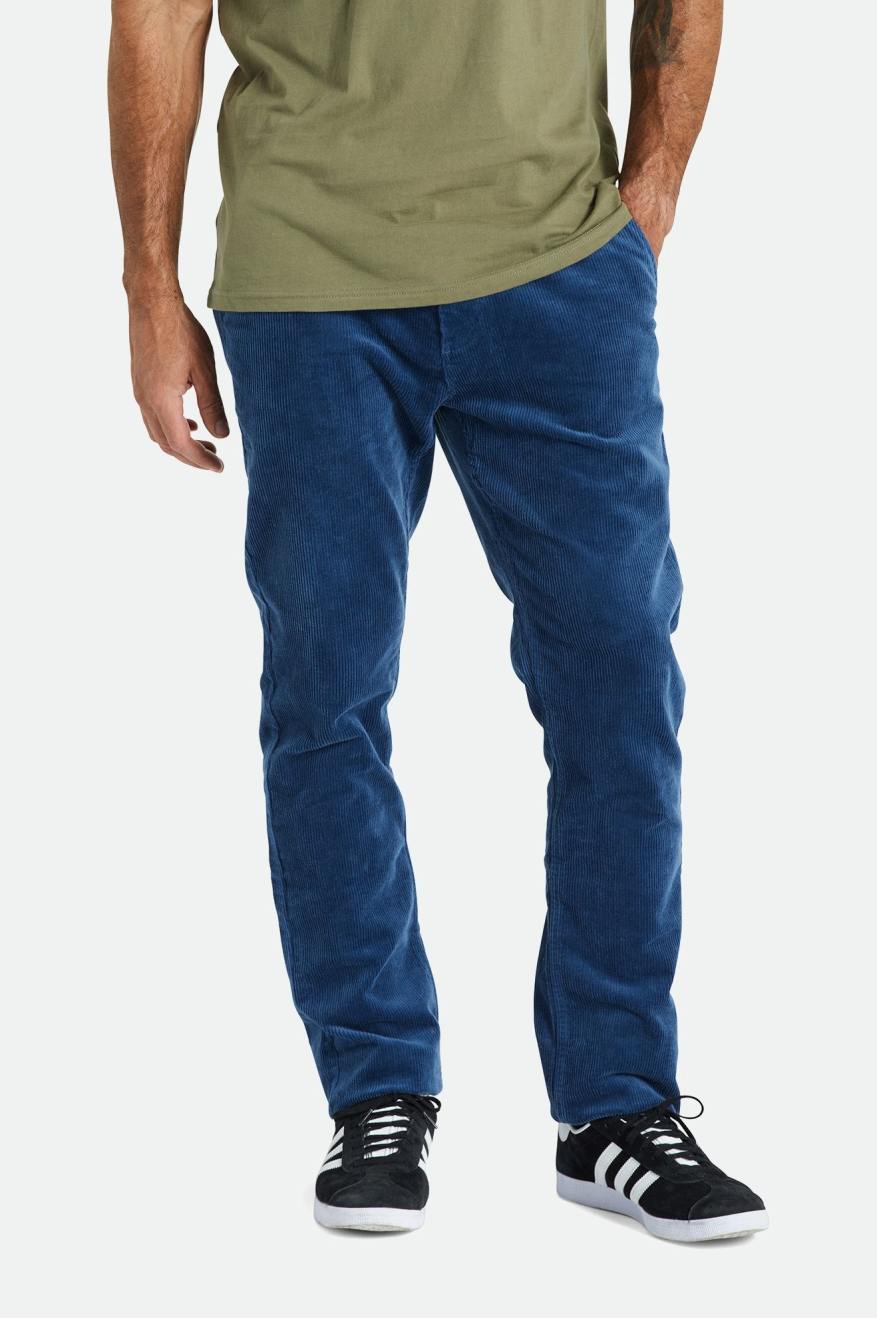 Calças Brixton Choice Chino Regular Masculino Azuis | JNBZG-4176