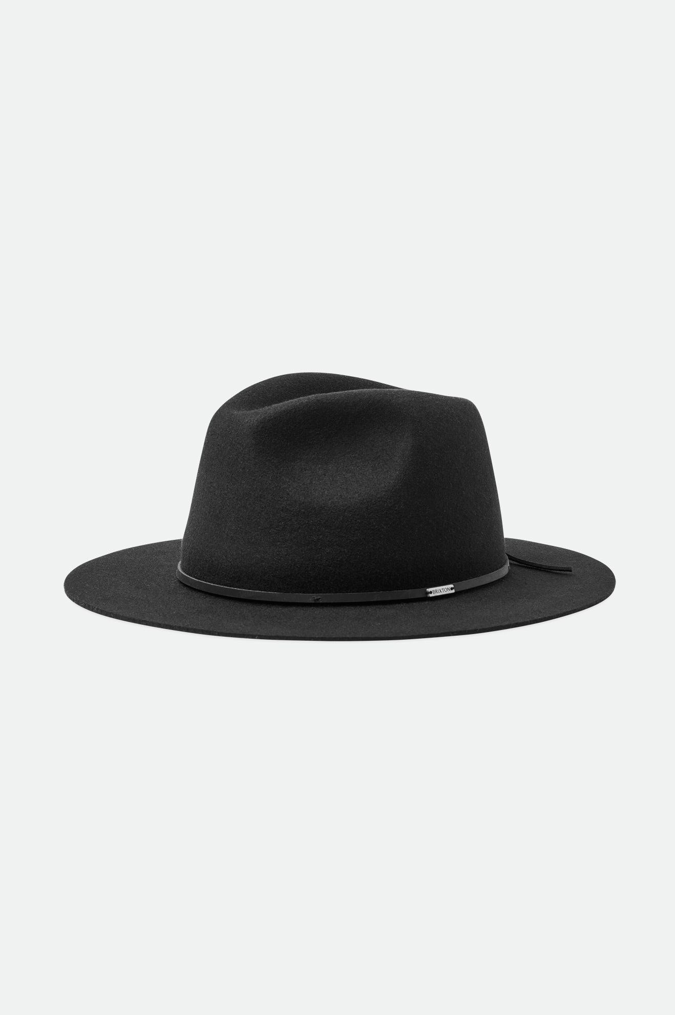 Fedora Brixton Wesley Masculino Pretas | ZQATE-0813