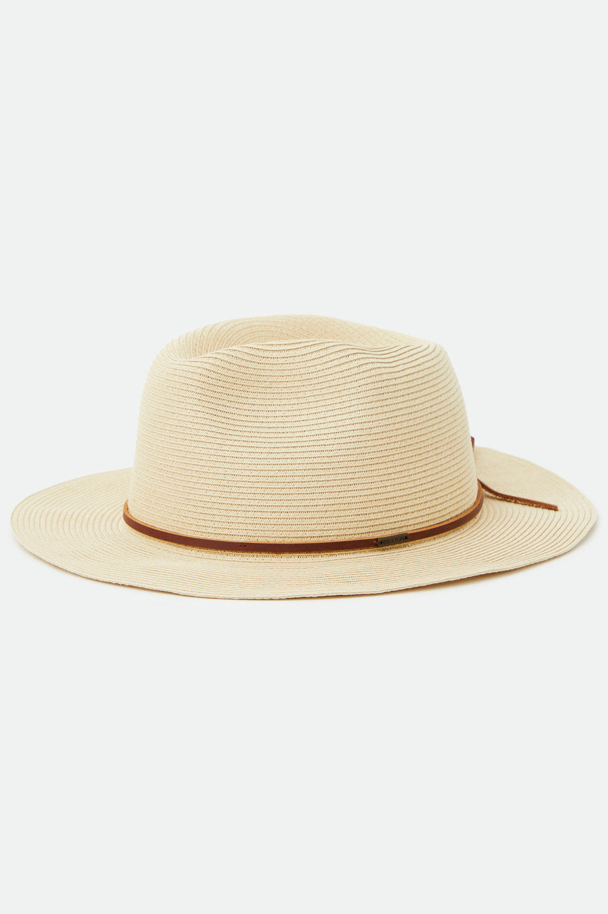 Fedora Brixton Wesley Straw Packable Masculino Marrom | JMPXZ-0173