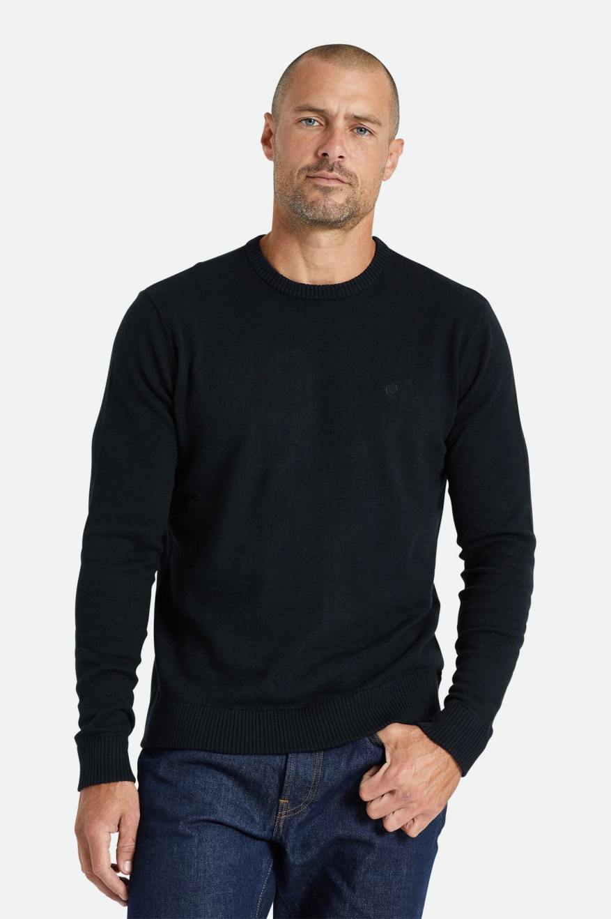 Knitwear Brixton Reserve Cashmere Moletom Masculino Pretas | DZCYT-8359