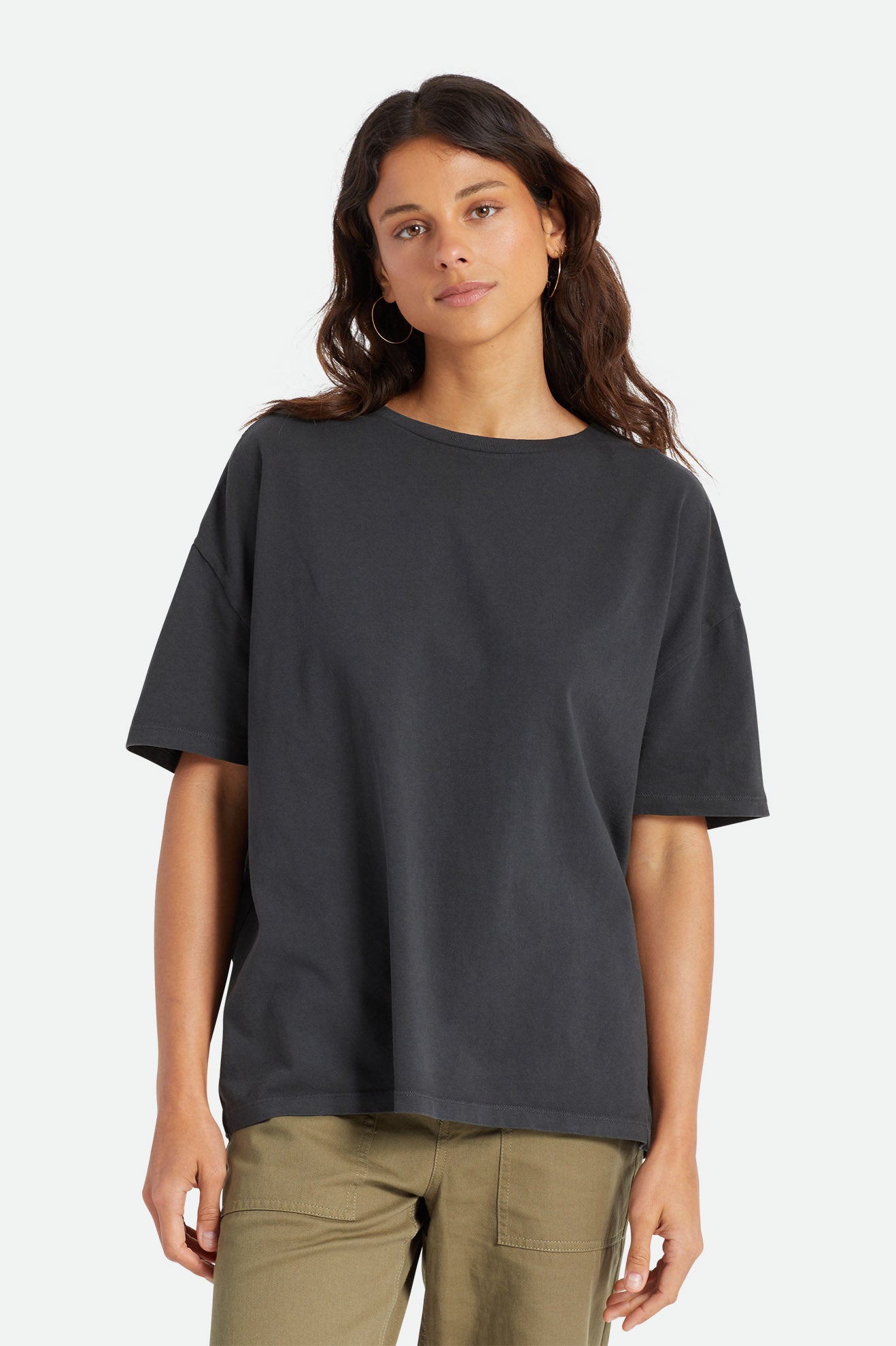 Tops Brixton Oversized Boyfriend Feminino Pretas | TWFUN-4761