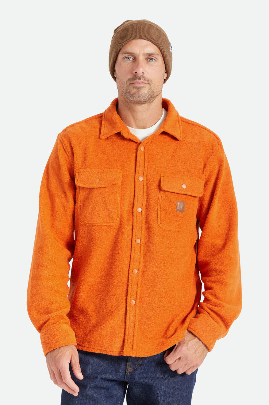 Tops De Flanela Brixton Bowery L/S Arctic Stretch Fleece Masculino Laranja | YIJVQ-2793