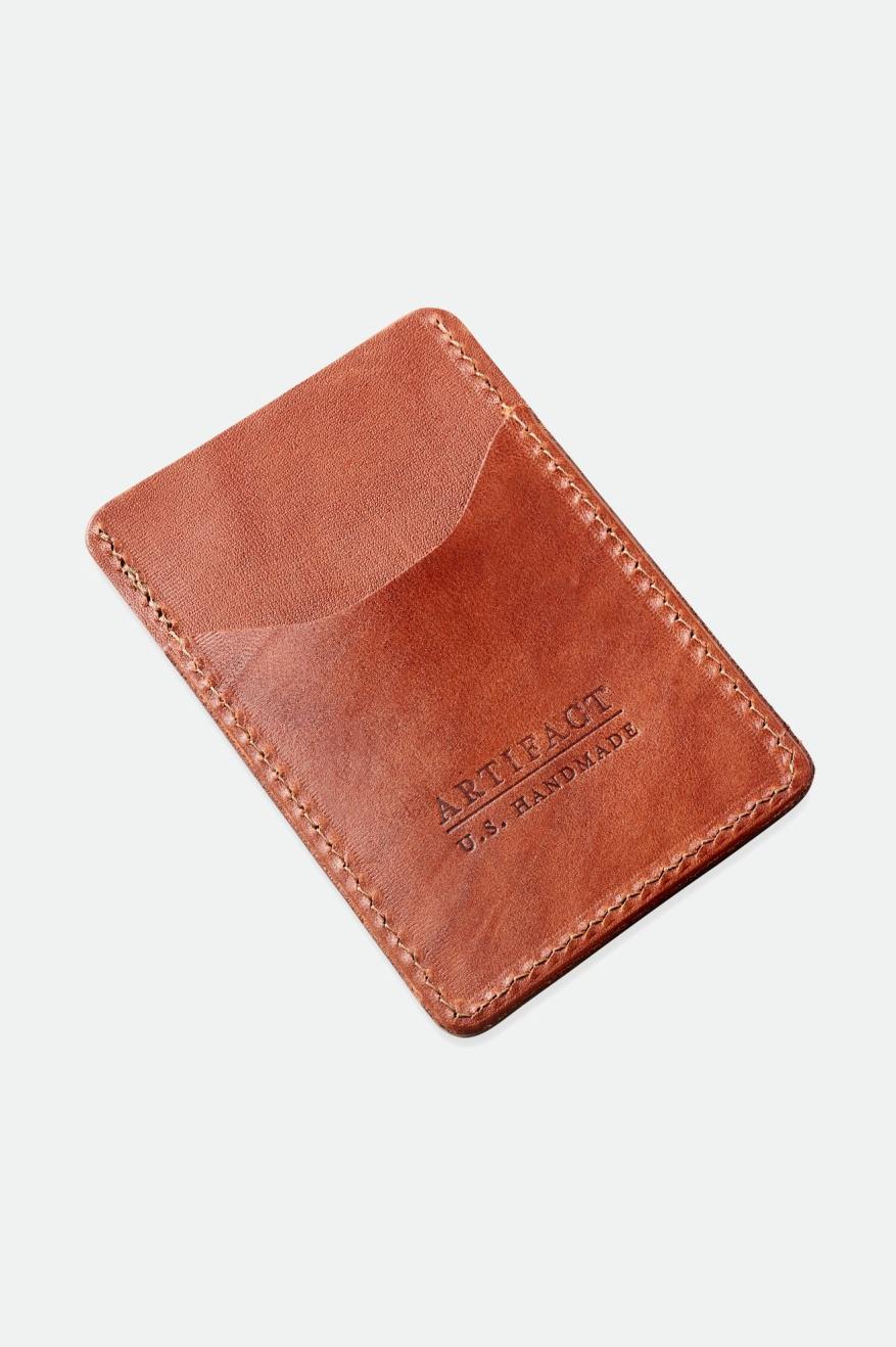 Acessorios Brixton Artifact Couro Card Holder Wallet Marrom | LDKQE-0897