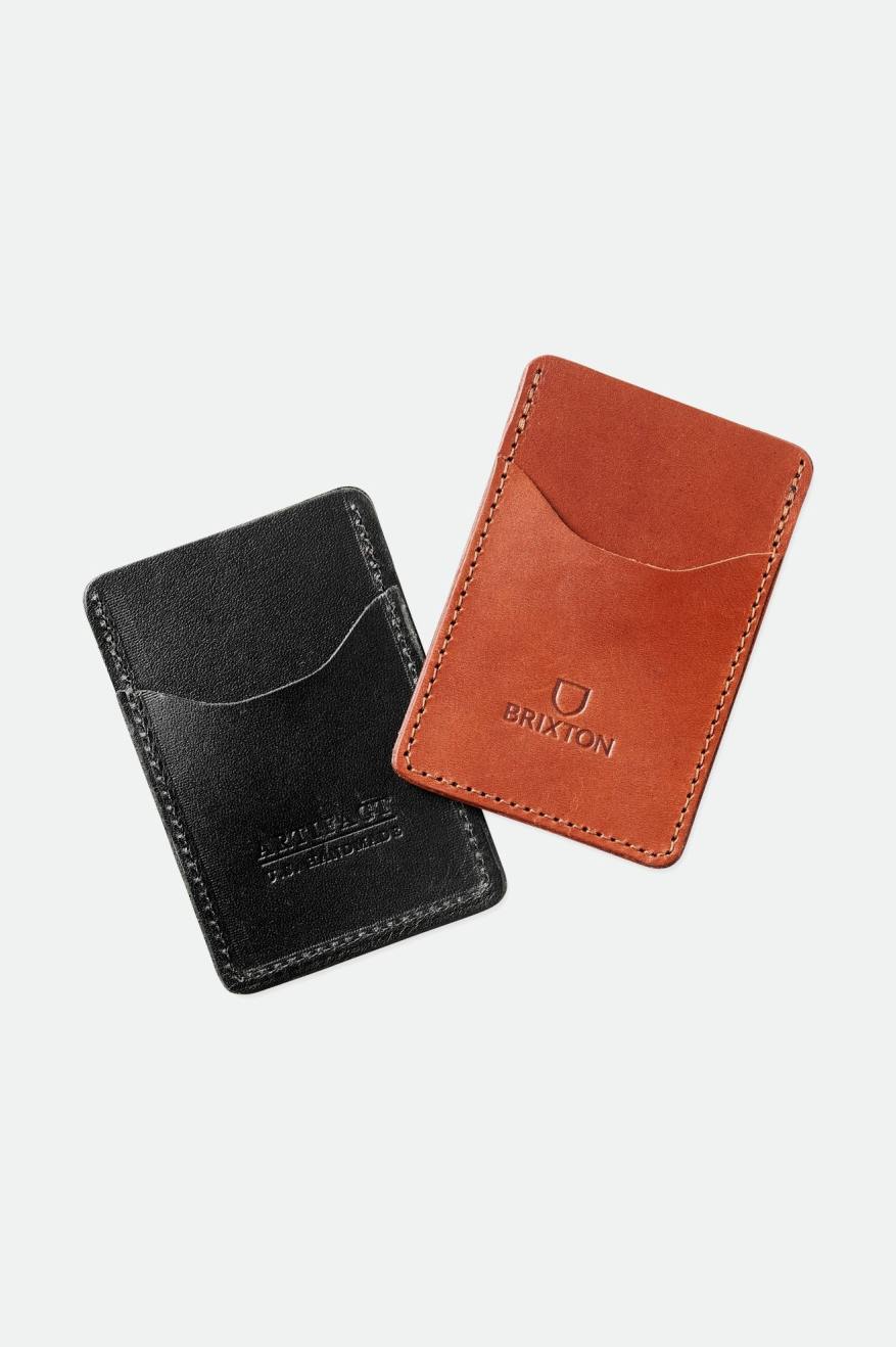 Acessorios Brixton Artifact Couro Card Holder Wallet Marrom | LDKQE-0897