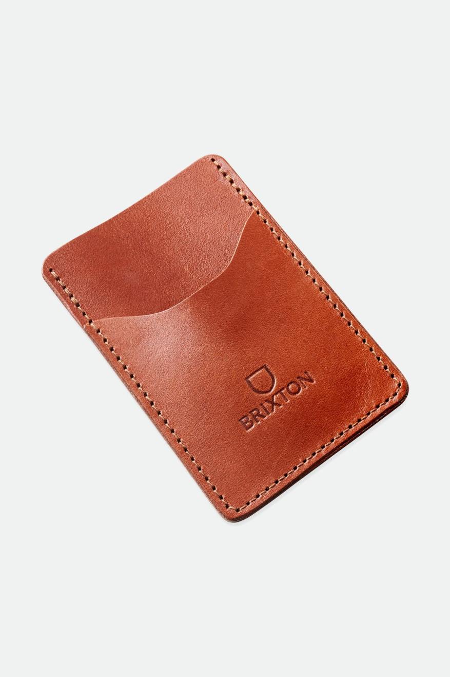 Acessorios Brixton Artifact Couro Card Holder Wallet Marrom | LDKQE-0897