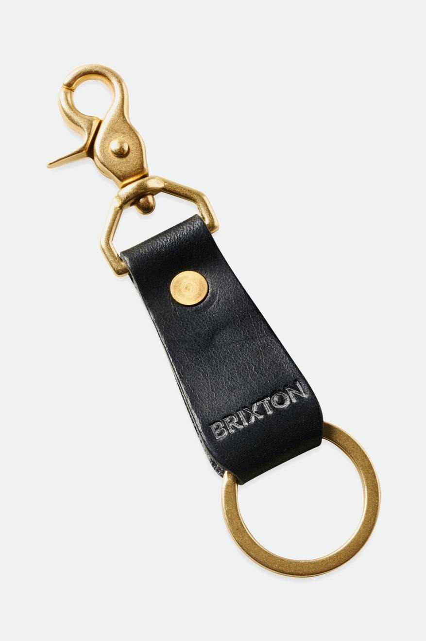 Acessorios Brixton Artifact Couro Key Clip Pretas | OQUYL-9105