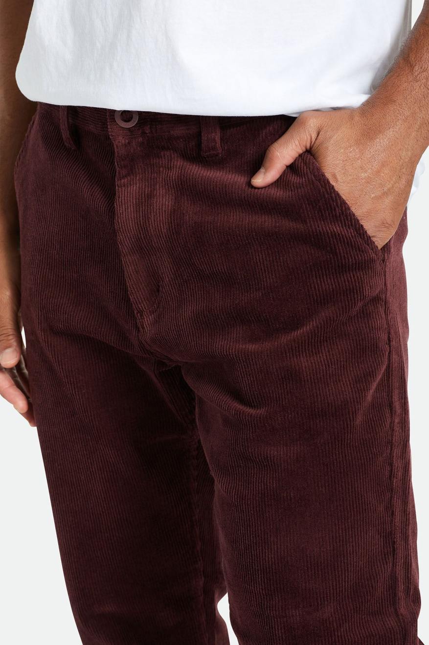 Calças Brixton Choice Chino Regular Masculino Vermelhas | EKVYI-2065