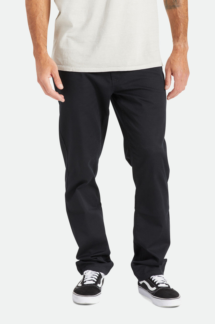 Calças Brixton Choice Chino Regular Masculino Pretas | UNMOL-6801