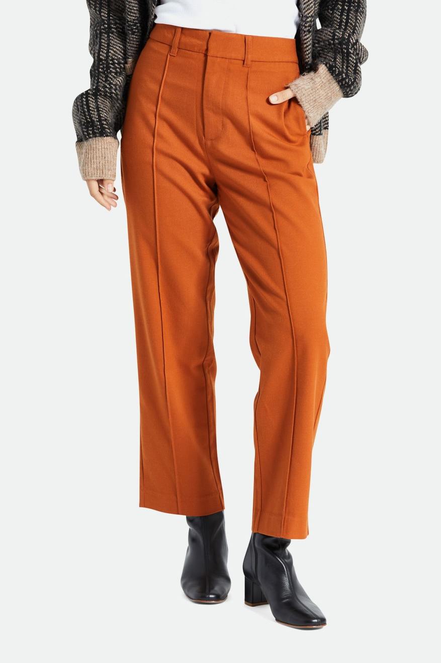 Calças Brixton Retro Trouser Feminino Laranja | ADFKC-5812