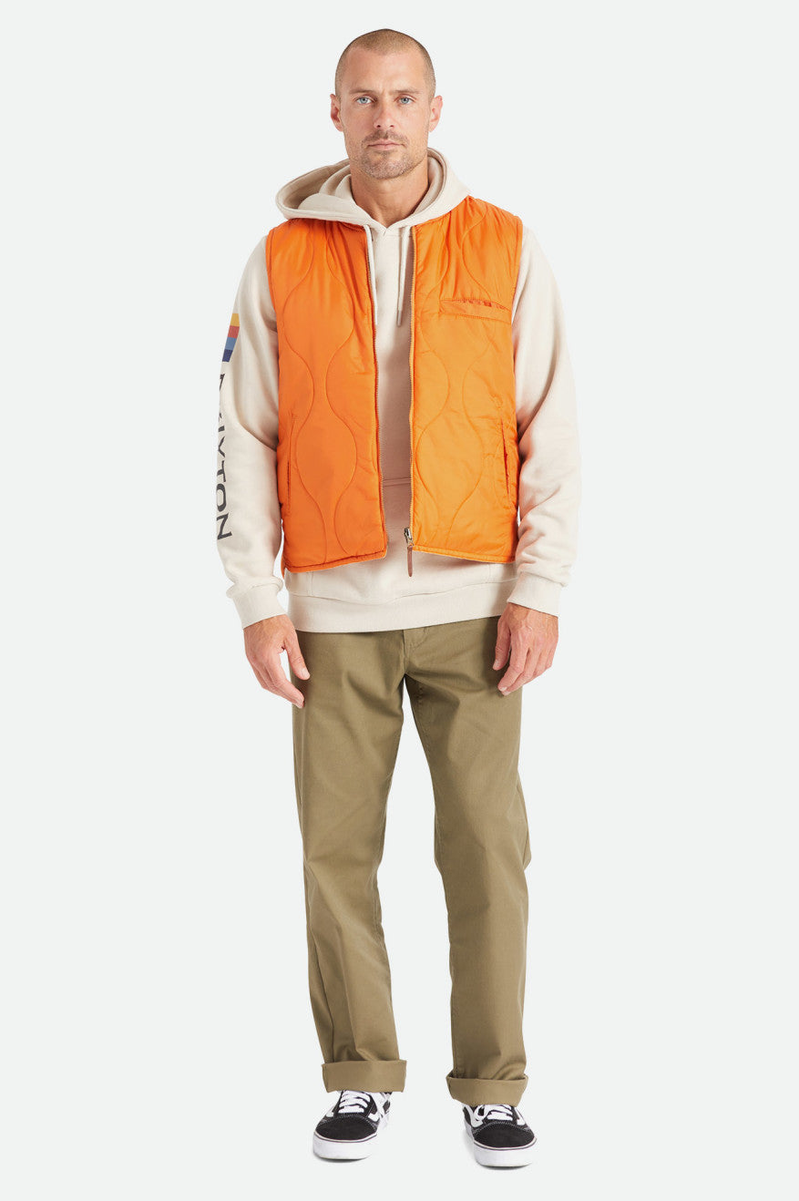 Casaco Brixton Abraham Reversible Vest Masculino Laranja | KGMIW-3824