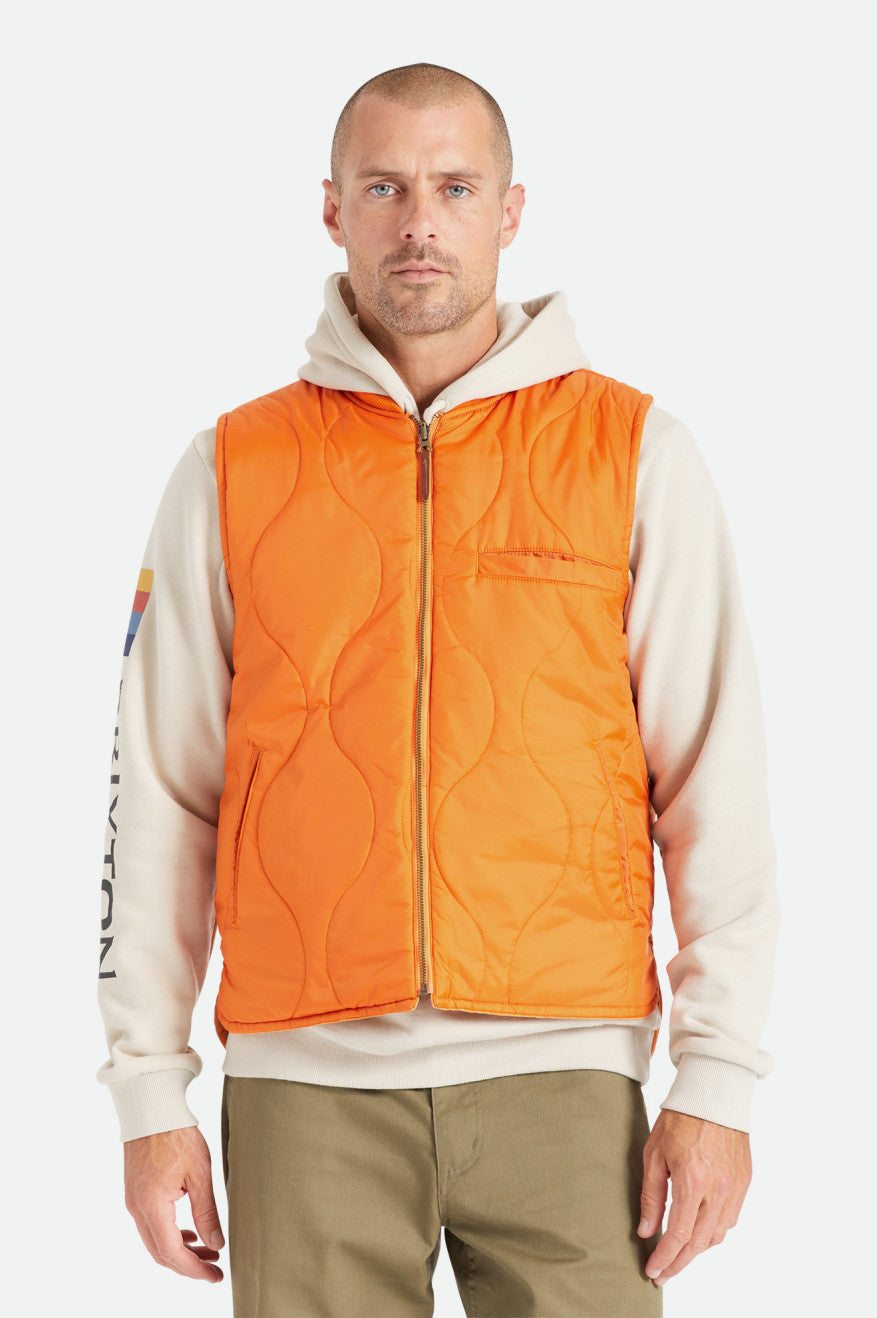 Casaco Brixton Abraham Reversible Vest Masculino Laranja | KGMIW-3824