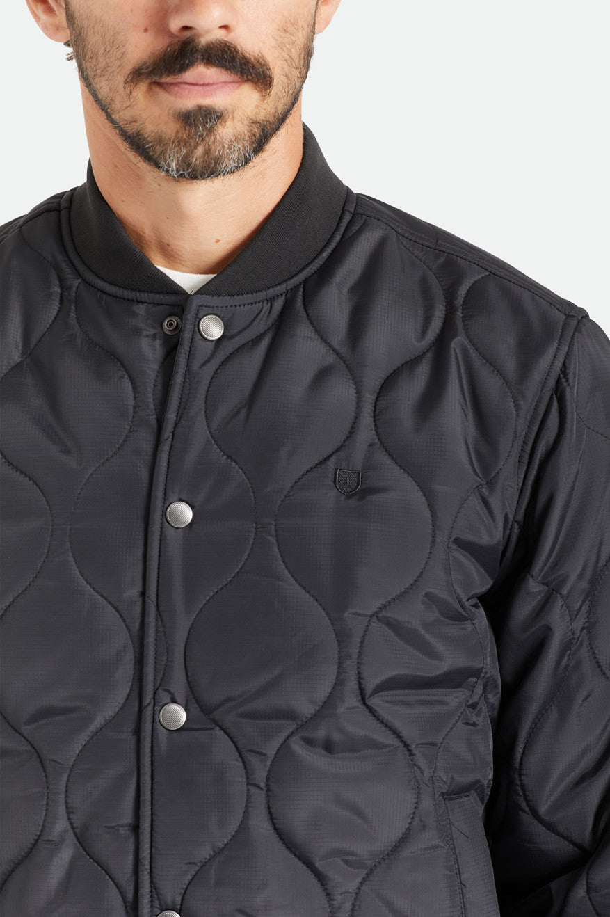 Casaco Brixton Dillinger Acolchoado Bomber Masculino Pretas | WAZYT-6830