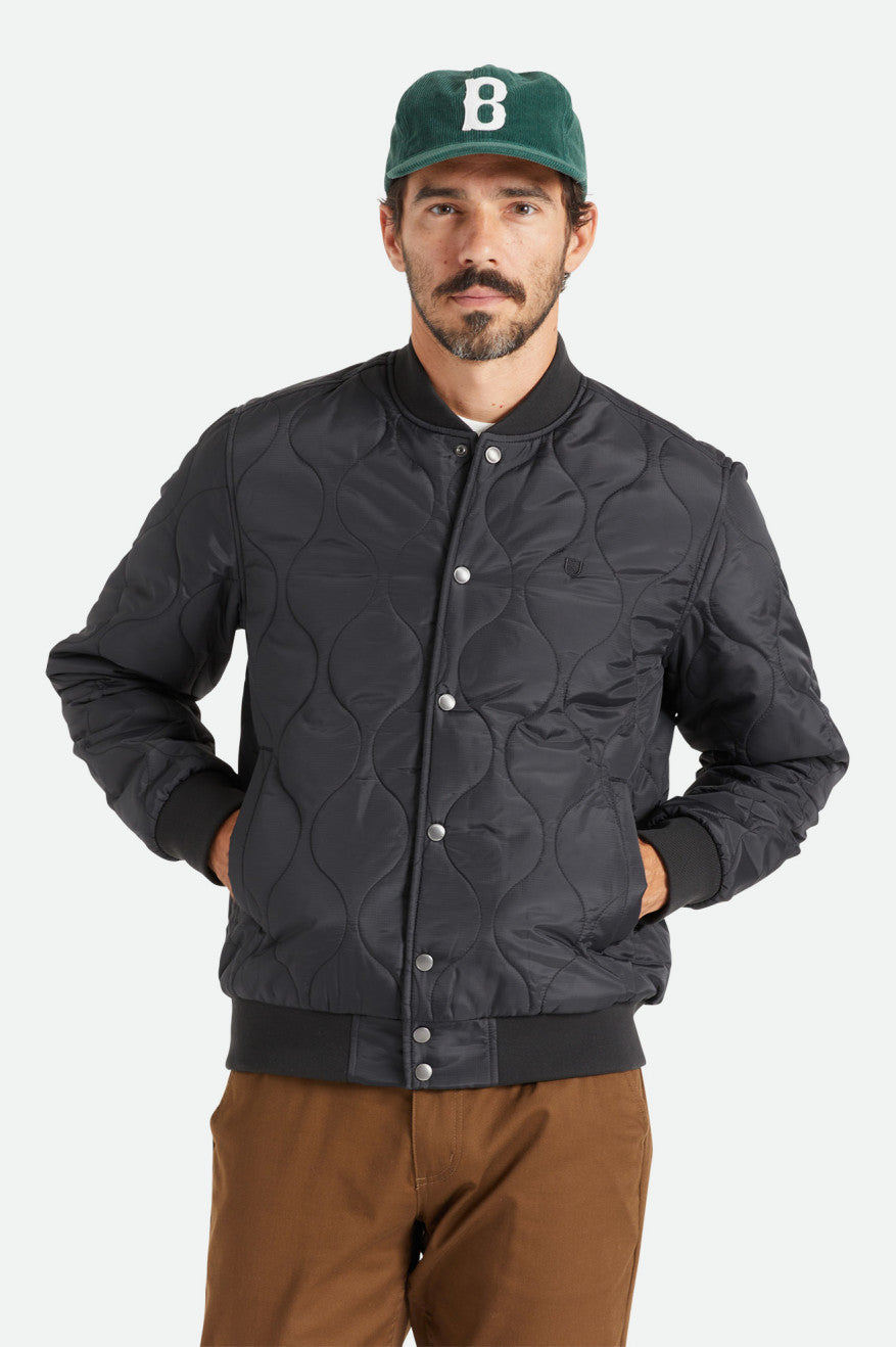 Casaco Brixton Dillinger Acolchoado Bomber Masculino Pretas | WAZYT-6830