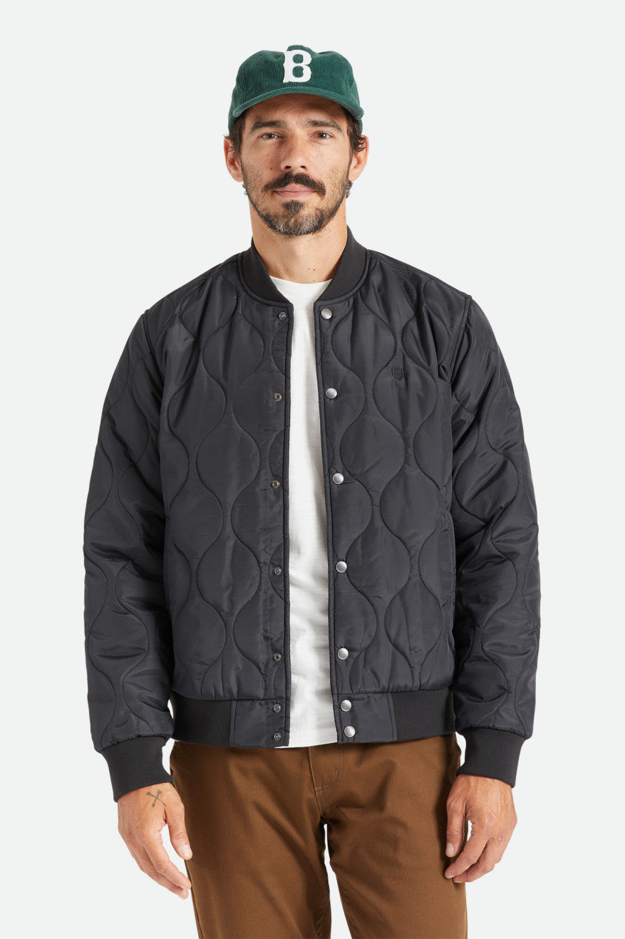 Casaco Brixton Dillinger Acolchoado Bomber Masculino Pretas | WAZYT-6830