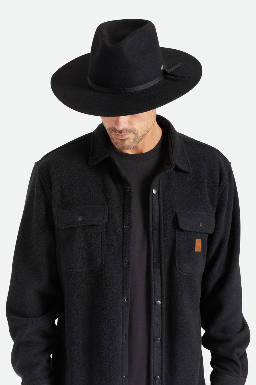 Chapeus Brixton Cohen Cowboy Hat Feminino Pretas | QCMAU-0748