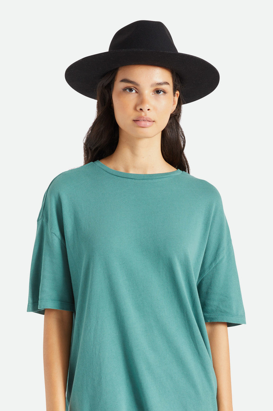 Chapeus Brixton Cohen Cowboy Hat Feminino Pretas | QCMAU-0748