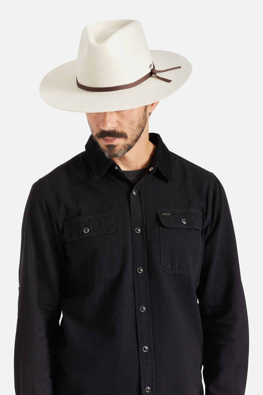 Chapeus Brixton Cohen Cowboy Masculino Branco | UQSVG-8951