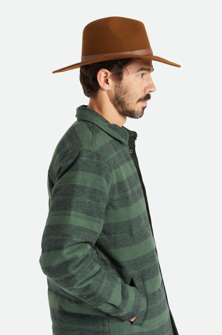 Chapeus Brixton Field Proper Masculino Cafes | HIOCK-9651