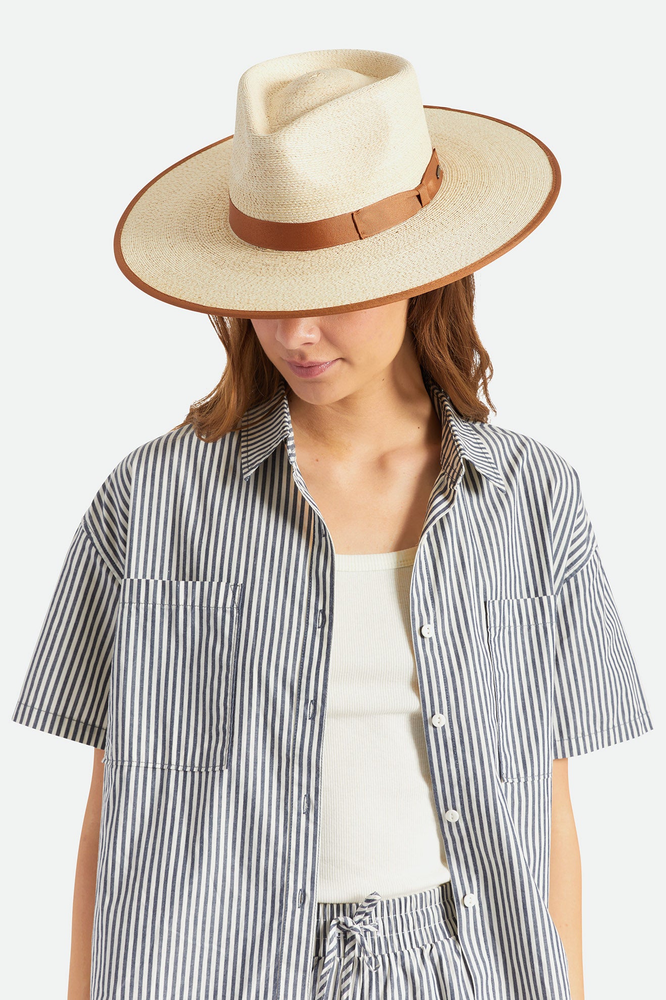 Chapeus Brixton Jo Straw Rancher Hat Feminino Bege | NKTGQ-6837