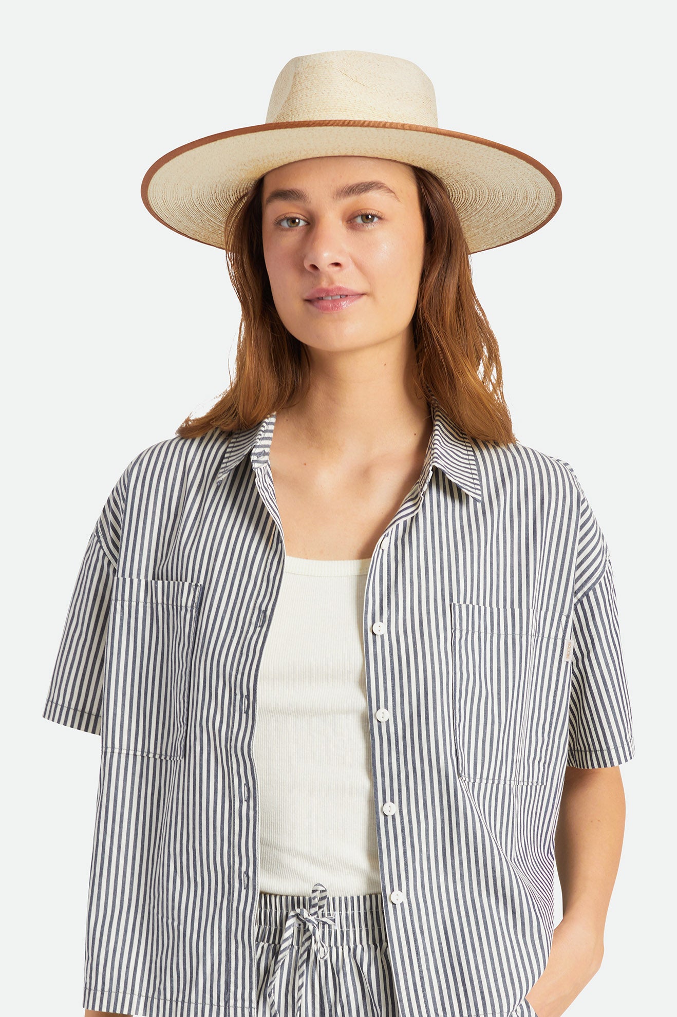 Chapeus Brixton Jo Straw Rancher Hat Feminino Bege | NKTGQ-6837