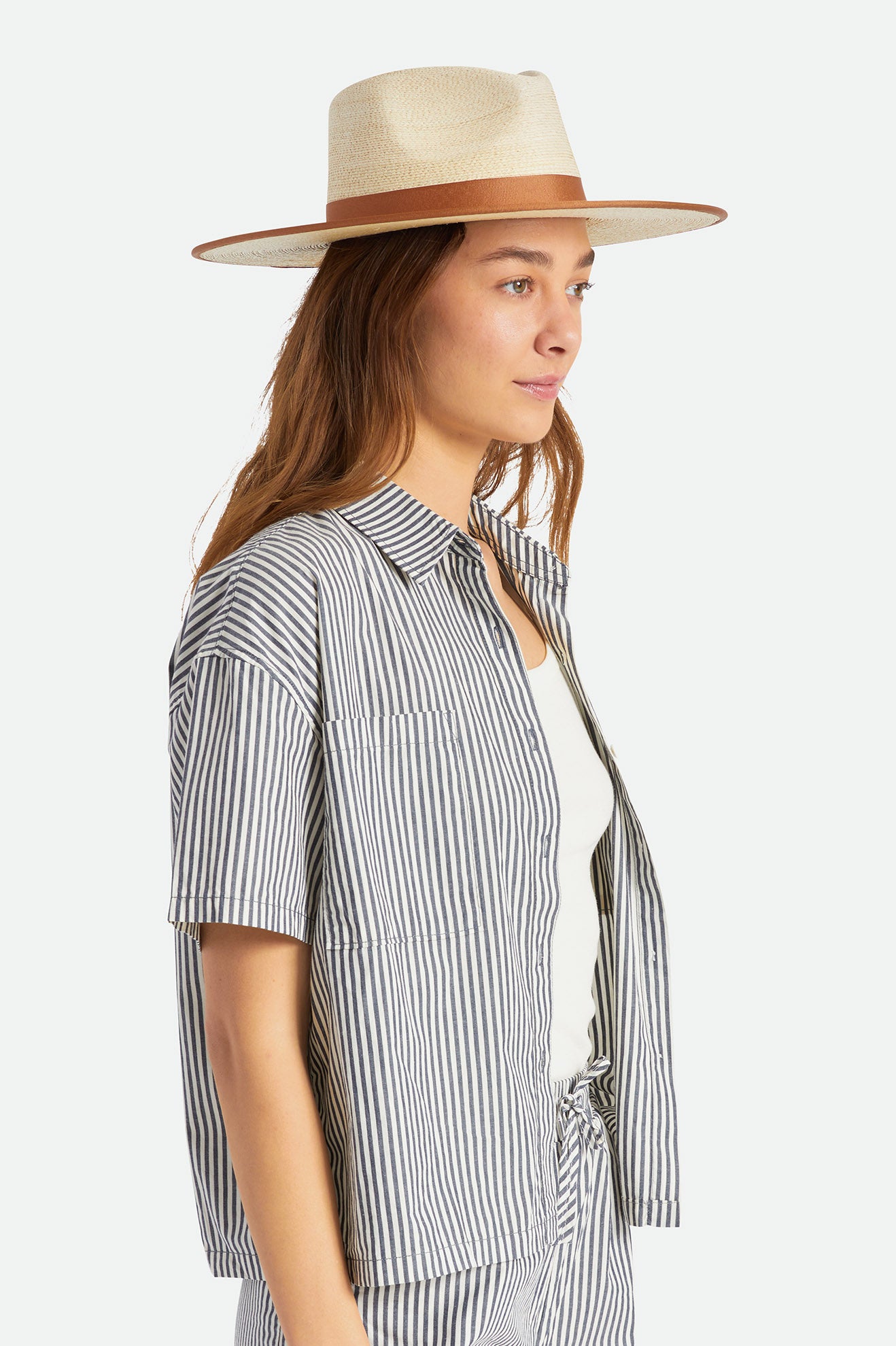 Chapeus Brixton Jo Straw Rancher Hat Feminino Bege | NKTGQ-6837