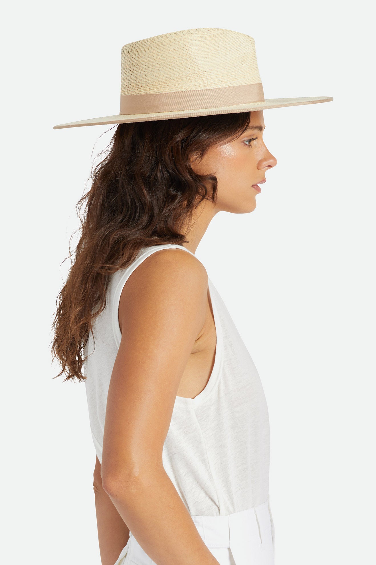 Chapeus Brixton Jo Straw Rancher Hat Feminino Bege | VRHDM-0179