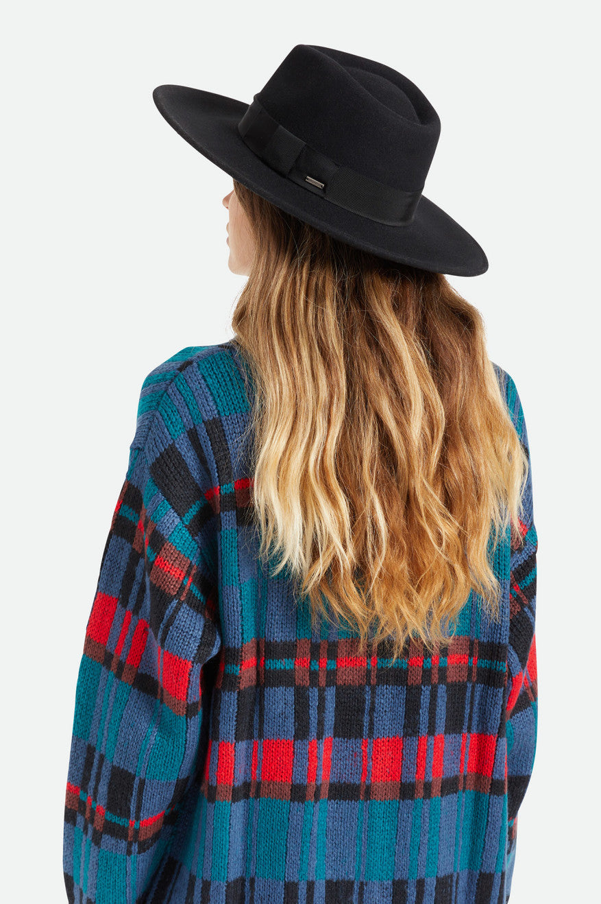 Chapeus Brixton Joanna Felt Hat Feminino Pretas | HALBP-9674