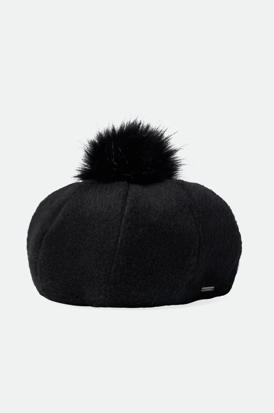 Chapeus Brixton Natalie Oversized Pom Beret Feminino Pretas | BWDHM-2836