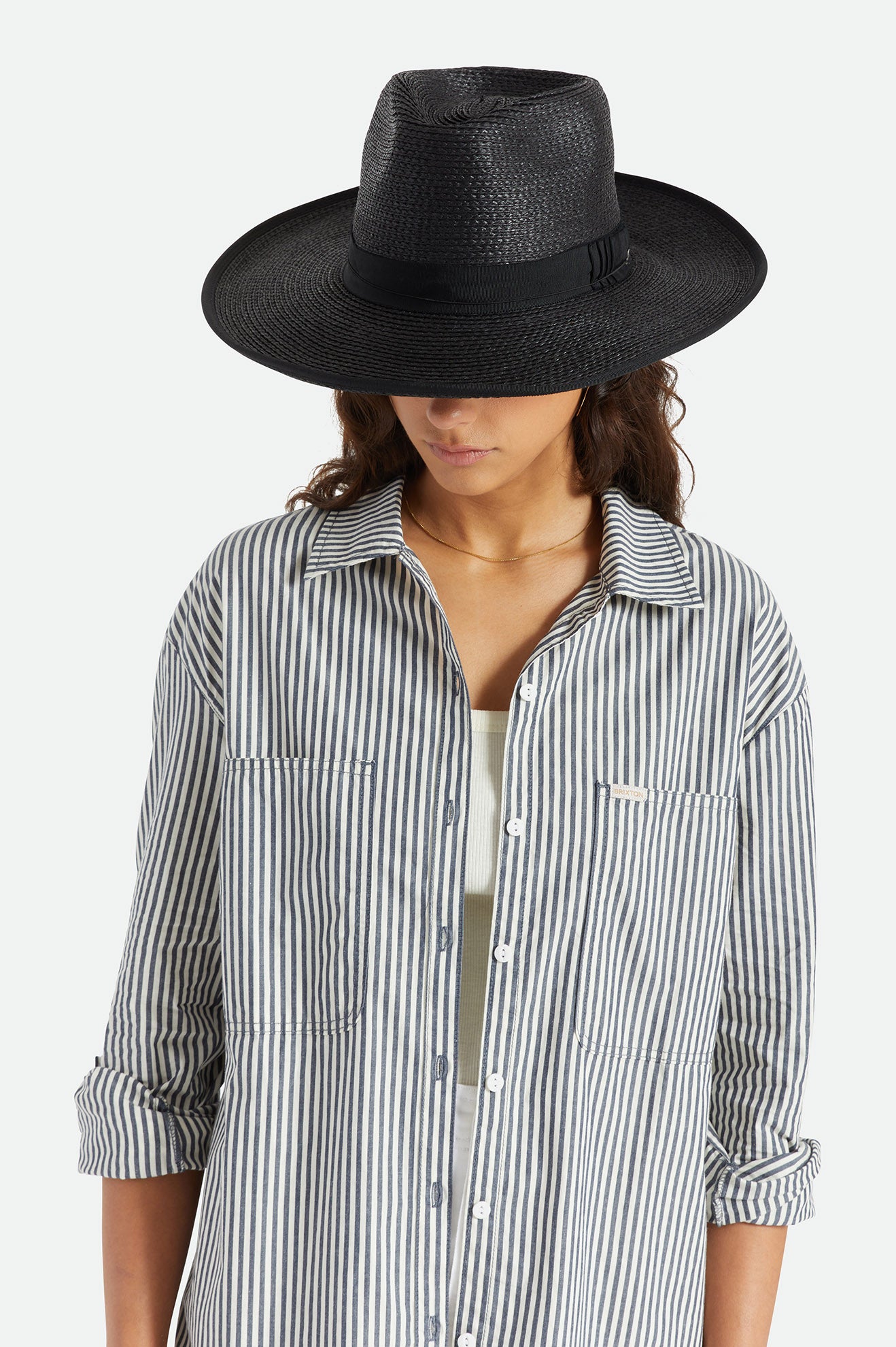 Chapeus Brixton Reno Straw Hat Feminino Pretas | ZKJFG-8507