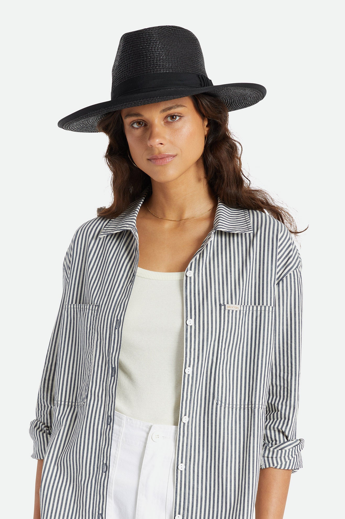 Chapeus Brixton Reno Straw Hat Feminino Pretas | ZKJFG-8507