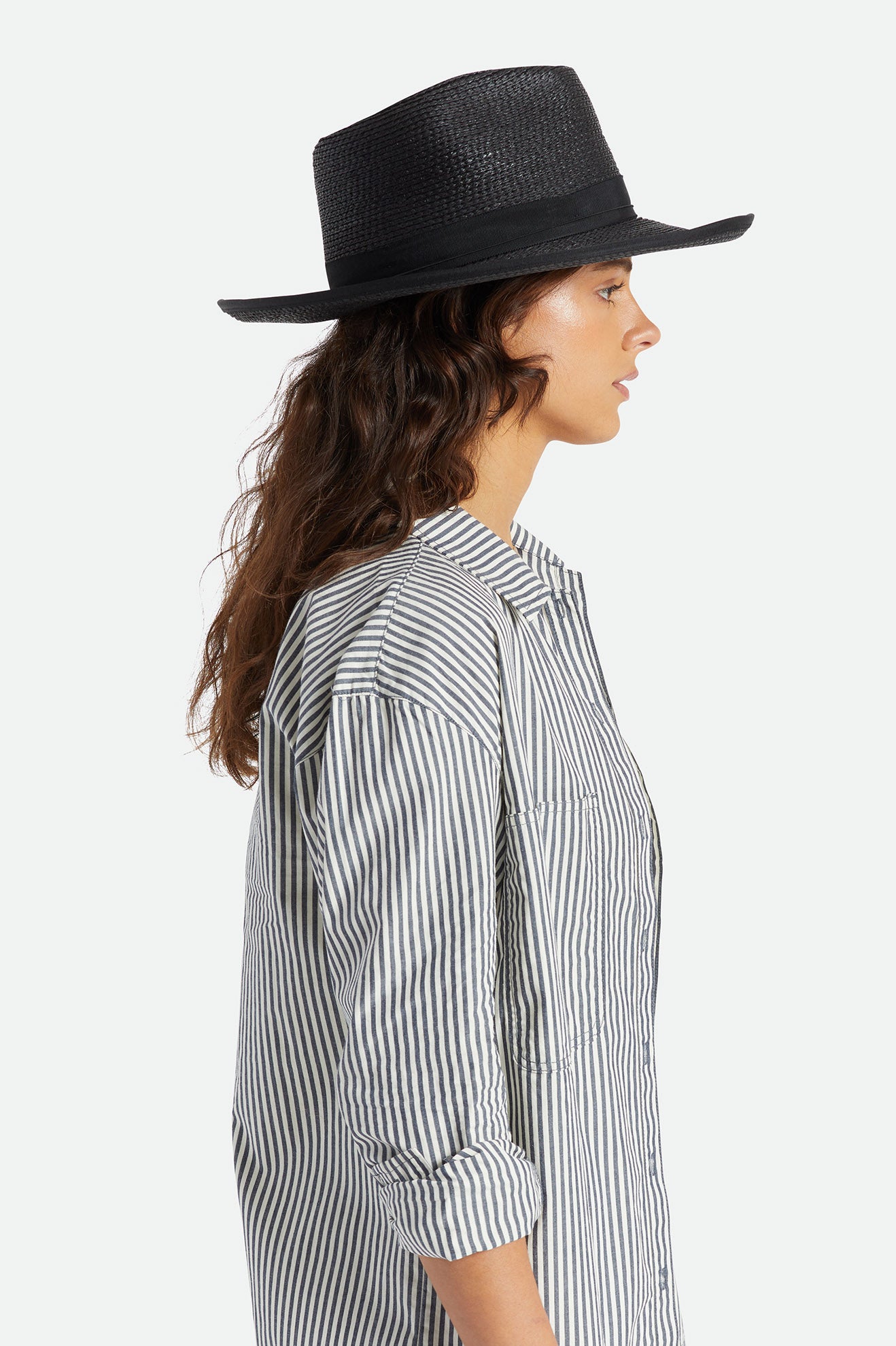 Chapeus Brixton Reno Straw Hat Feminino Pretas | ZKJFG-8507