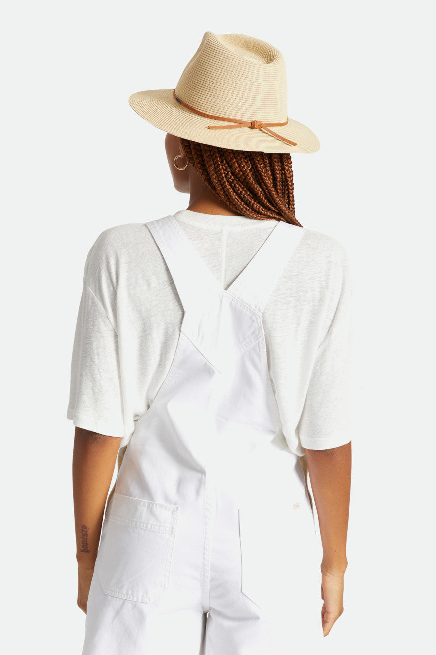 Chapéus De Palha Brixton Wesley Packable Fedora Feminino Marrom | HXUAW-3694