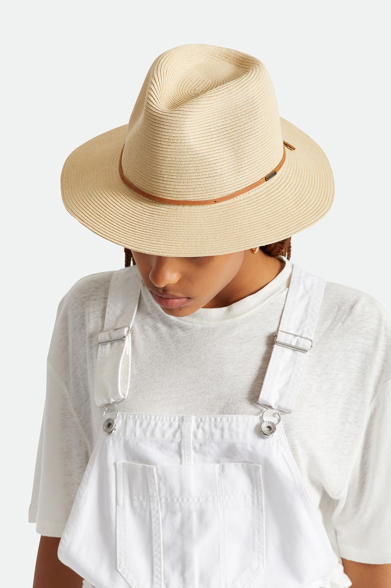 Chapéus De Palha Brixton Wesley Packable Fedora Feminino Marrom | HXUAW-3694