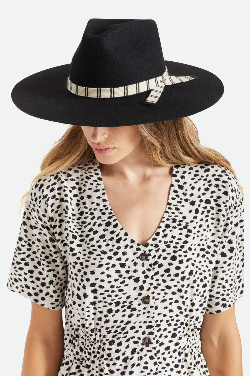 Fedora Brixton Leigh Felt Fedora Feminino Pretas | OQHDG-1409