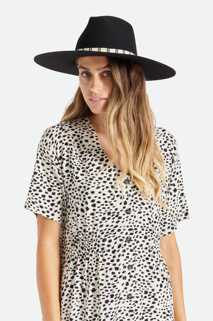 Fedora Brixton Leigh Felt Fedora Feminino Pretas | OQHDG-1409