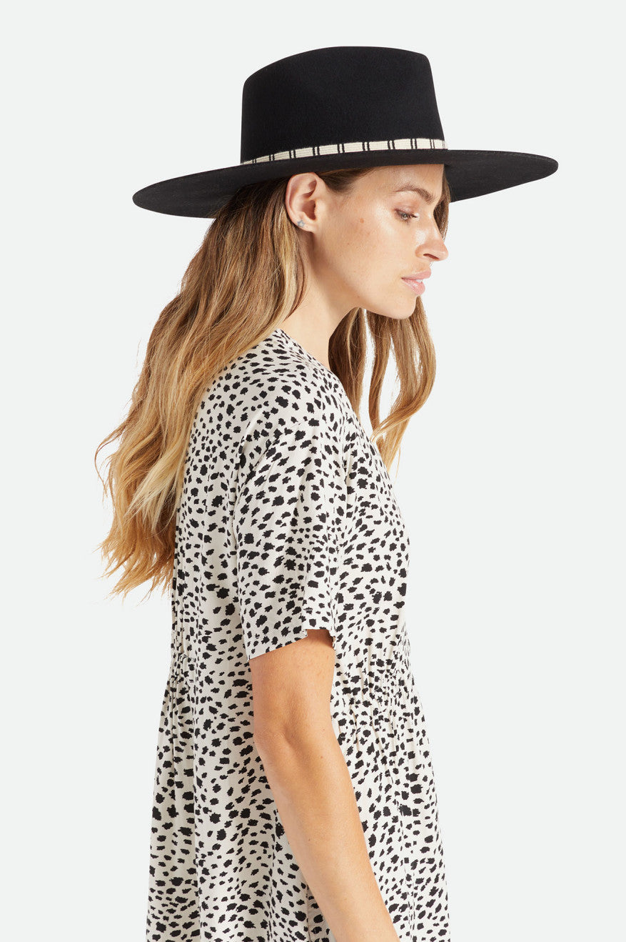 Fedora Brixton Leigh Felt Fedora Feminino Pretas | OQHDG-1409