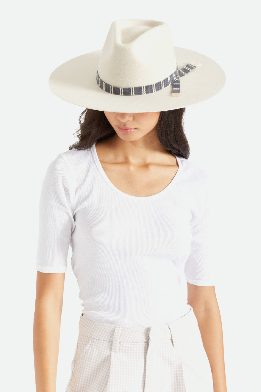 Fedora Brixton Leigh Felt Fedora Feminino Branco | QAIKF-3574