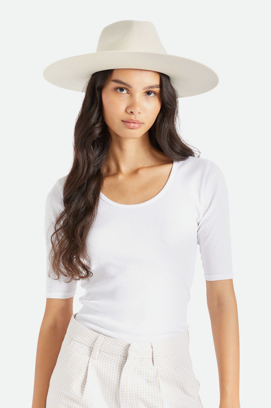 Fedora Brixton Leigh Felt Fedora Feminino Branco | QAIKF-3574