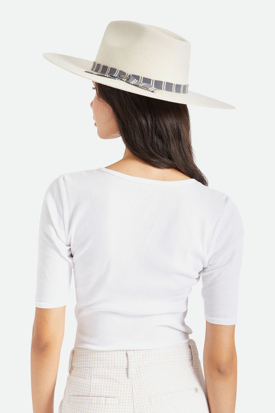 Fedora Brixton Leigh Felt Fedora Feminino Branco | QAIKF-3574