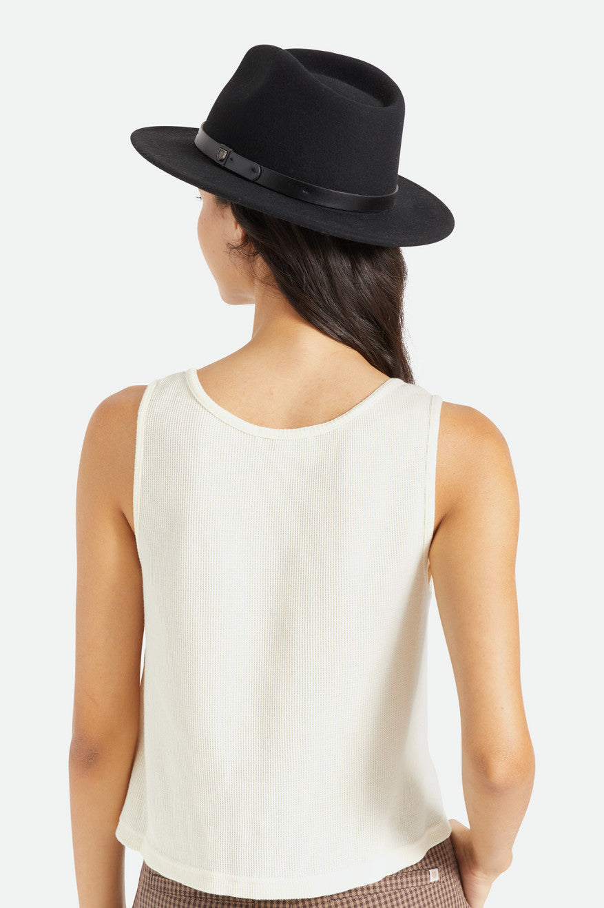 Fedora Brixton Messer Fedora Feminino Pretas | HBSZR-9531