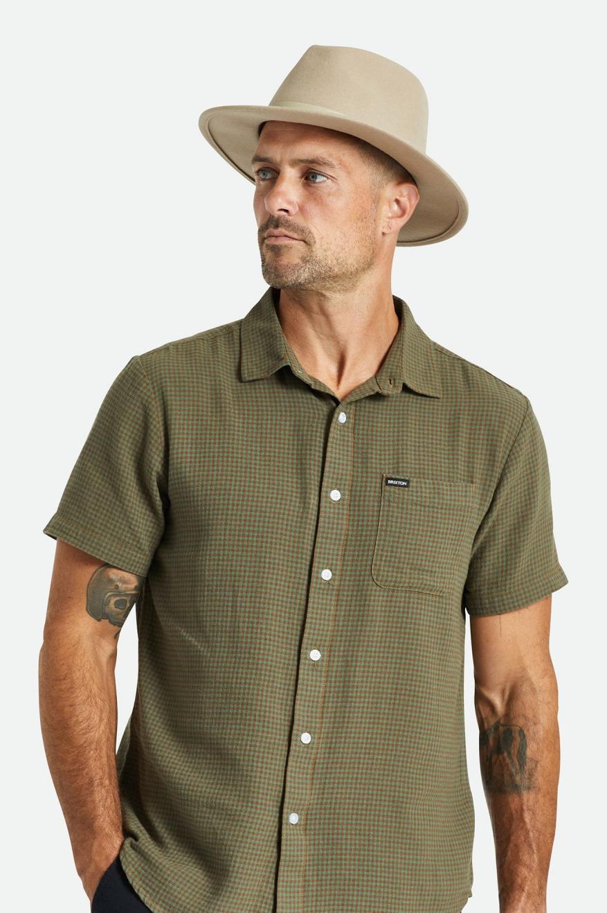 Fedora Brixton Messer Masculino Luz Verdes | FADUS-9374