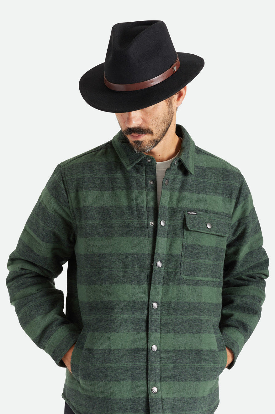 Fedora Brixton Messer Masculino Pretas | POIDE-6581