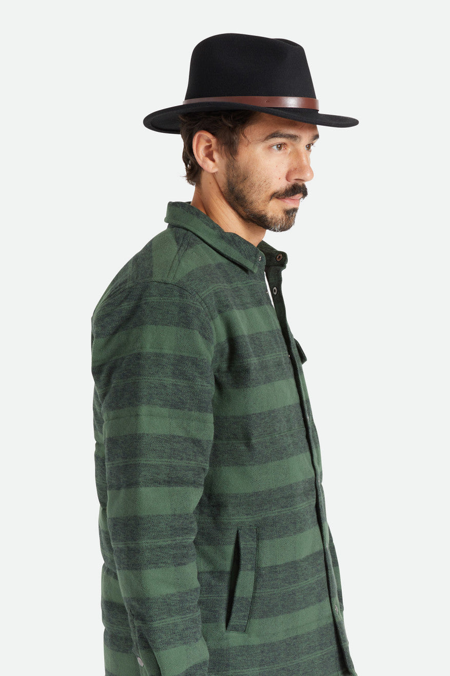 Fedora Brixton Messer Masculino Pretas | POIDE-6581