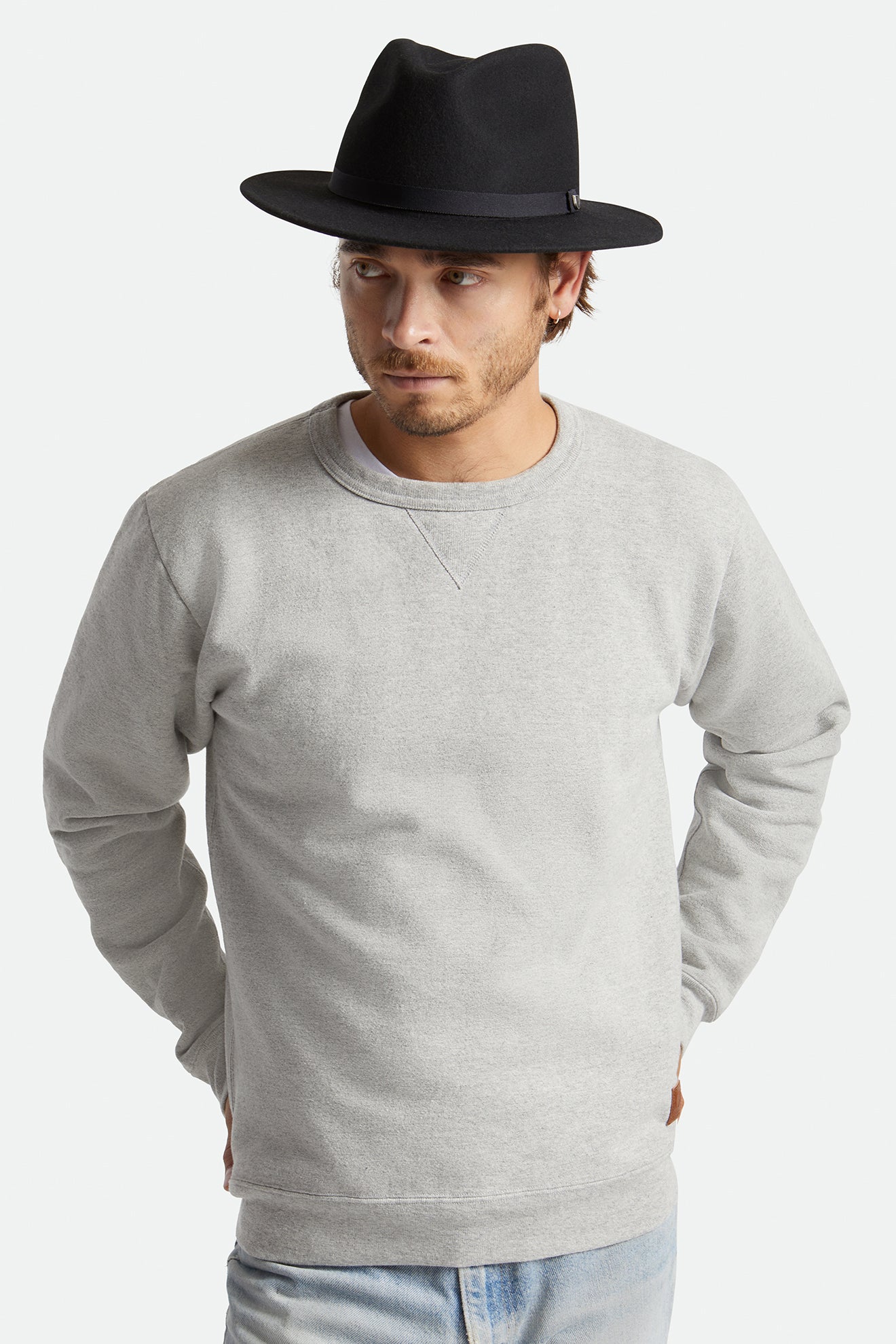 Fedora Brixton Messer Packable Masculino Pretas | QCABJ-9068