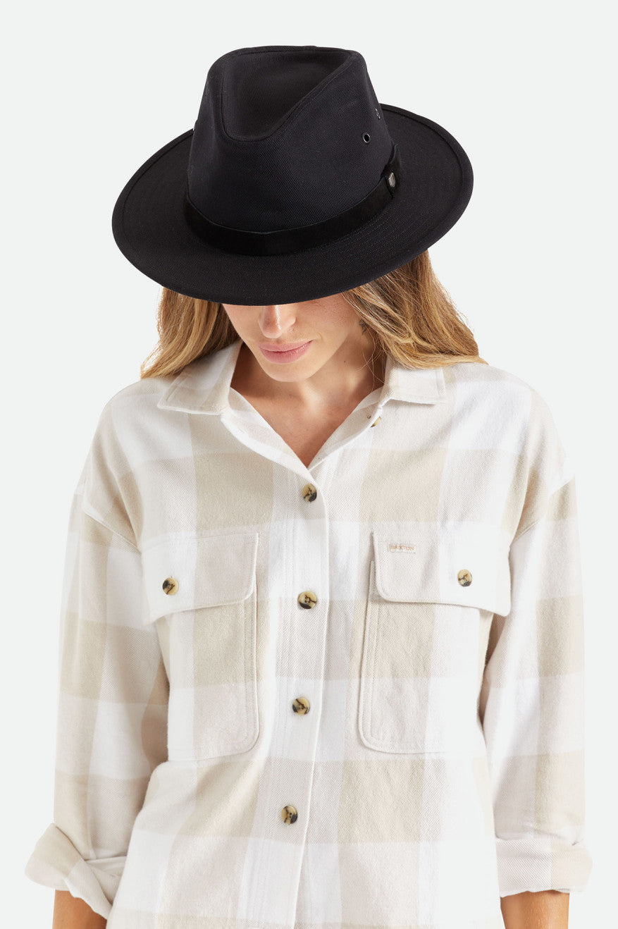 Fedora Brixton Messer Utility Adventure Fedora Feminino Pretas | AVNTU-0832