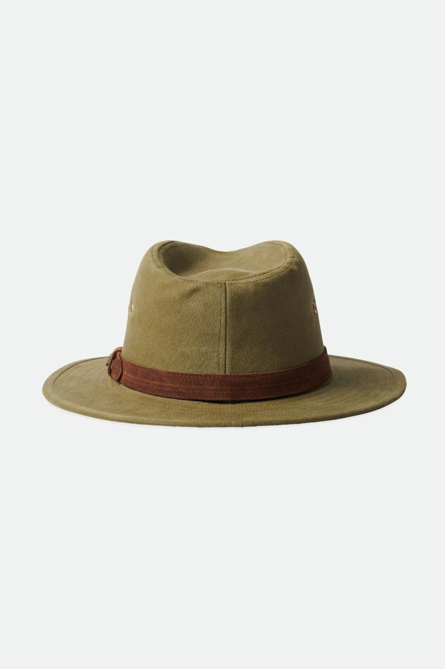 Fedora Brixton Messer Utility Adventure Masculino Verde Oliva | BONWU-8157