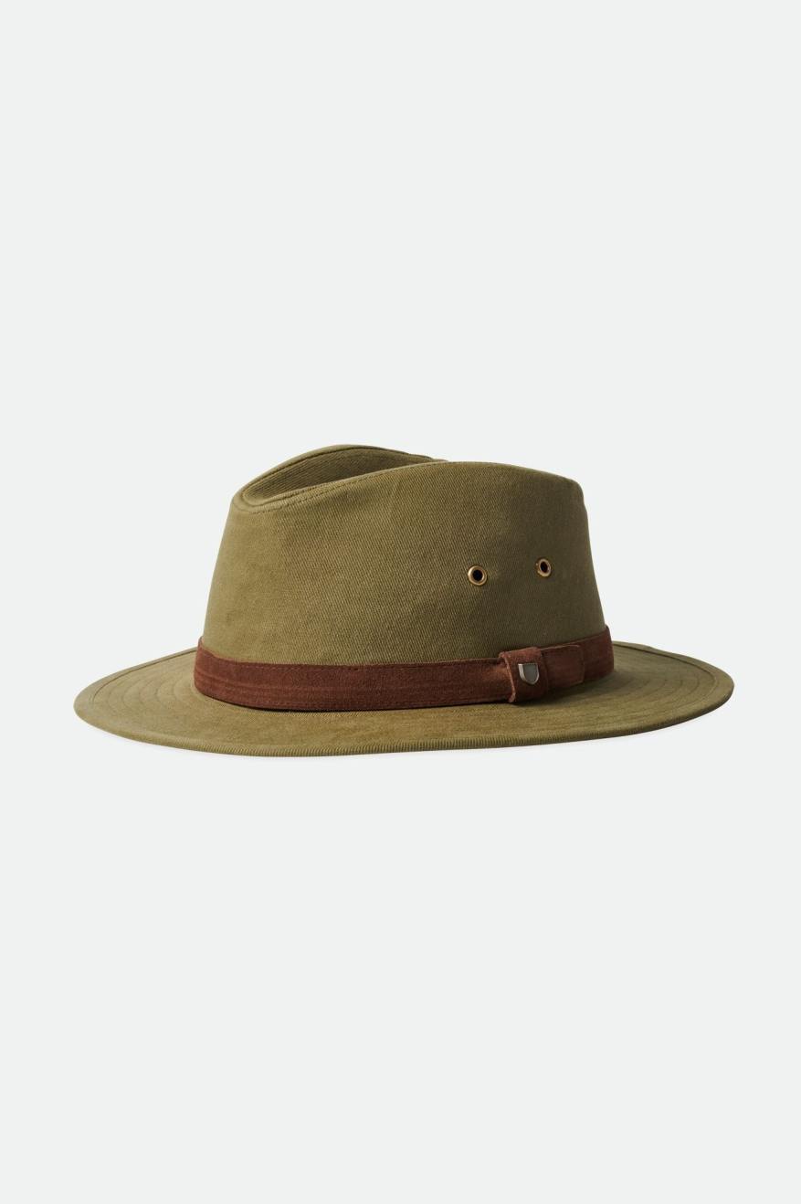 Fedora Brixton Messer Utility Adventure Masculino Verde Oliva | BONWU-8157