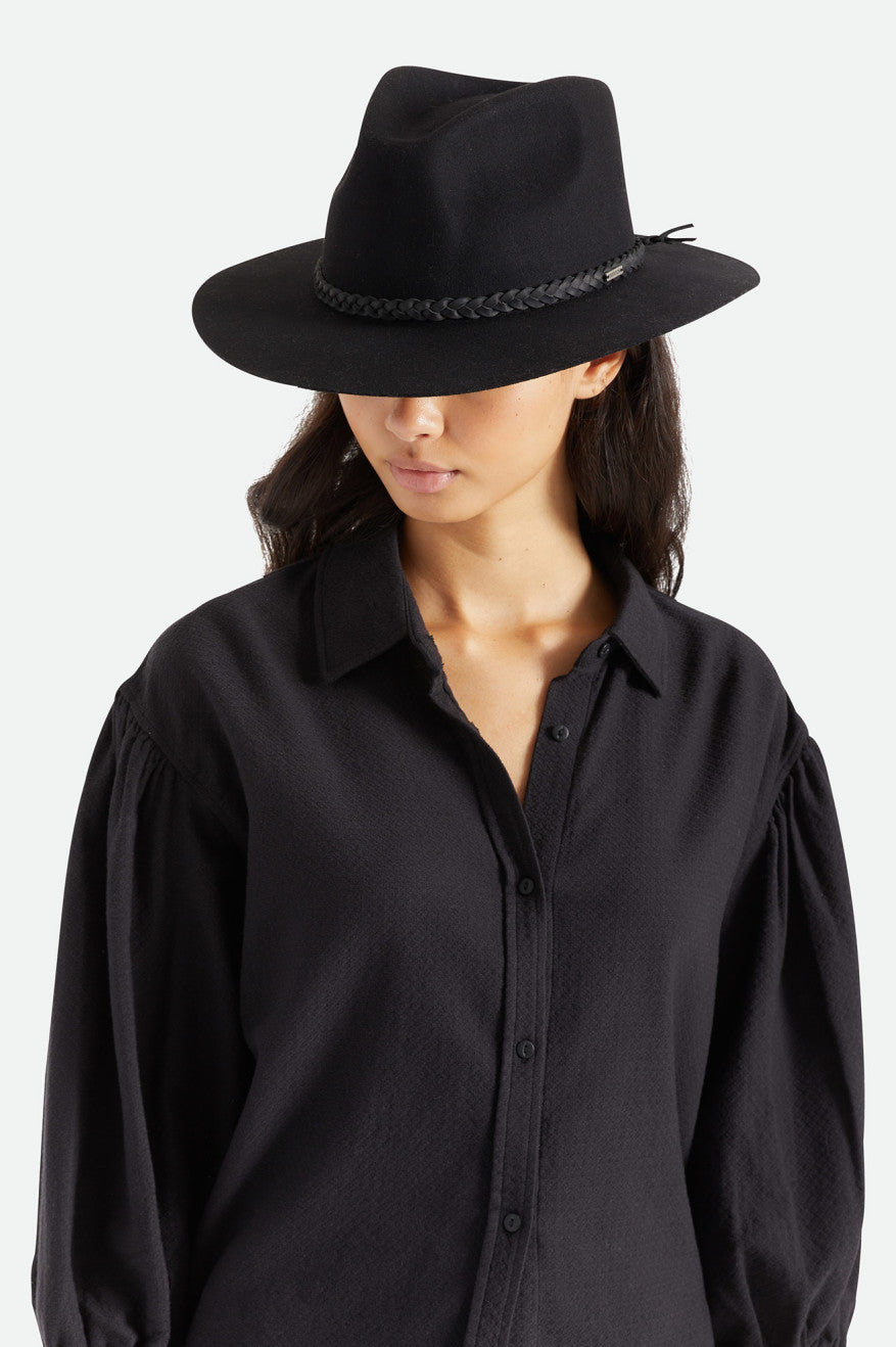 Fedora Brixton Messer Western Fedora Feminino Pretas | CTLGP-0296