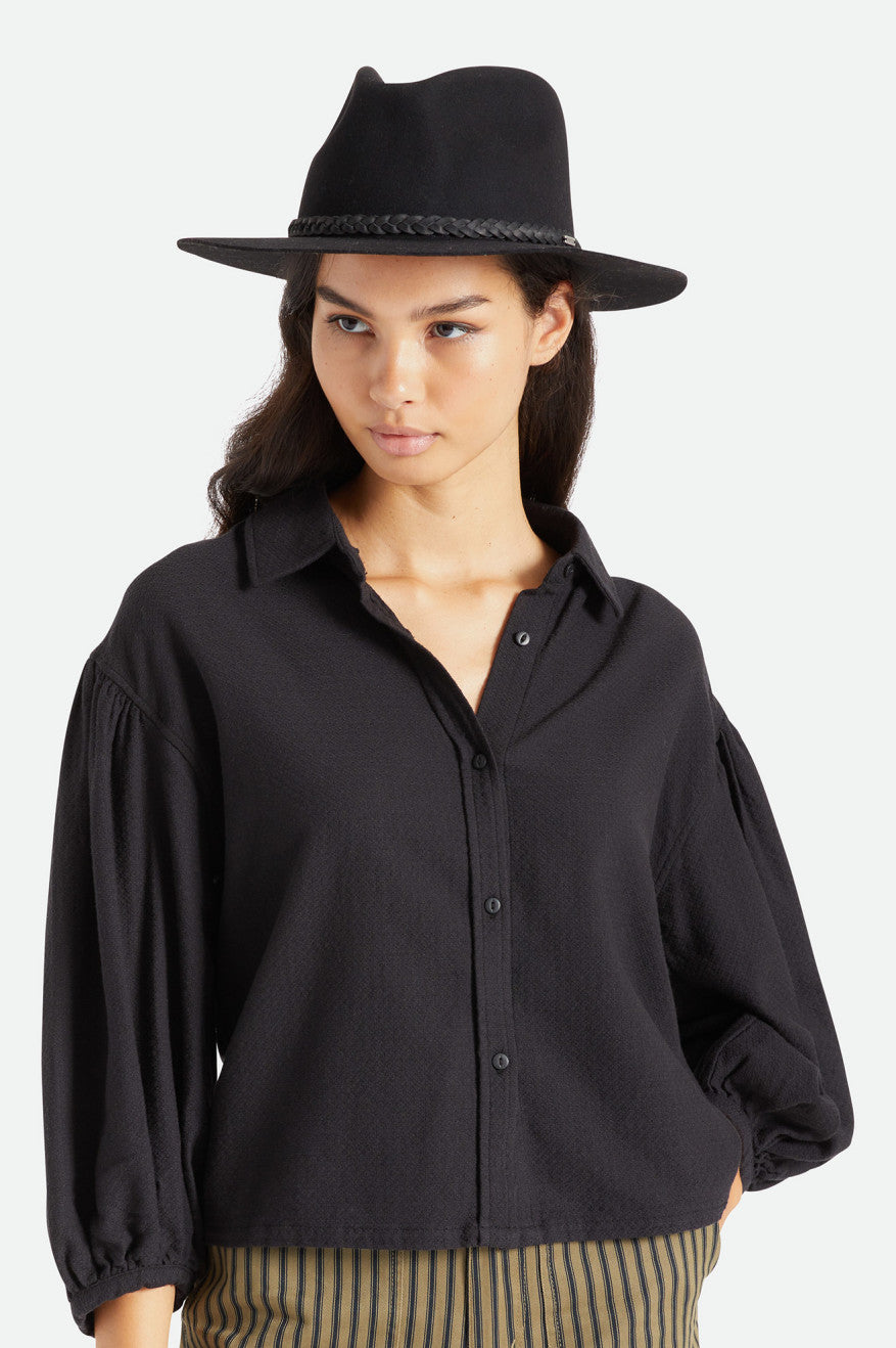 Fedora Brixton Messer Western Fedora Feminino Pretas | CTLGP-0296